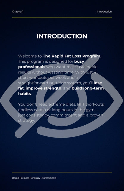 Rapid Fat Loss For Busy Professionals